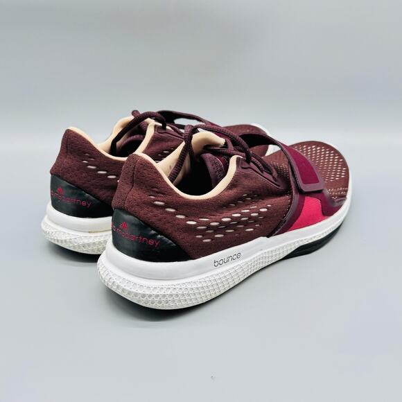 Adidas Shoes Womens 6.5 Red Stella McCartney Bounce Strap Running Sneakers - Picture 7 of 11